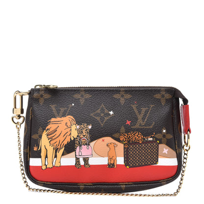 Louis Vuitton Monogram 2018 Christmas Animation Mini Cats Pochette Accessories 1 of 4