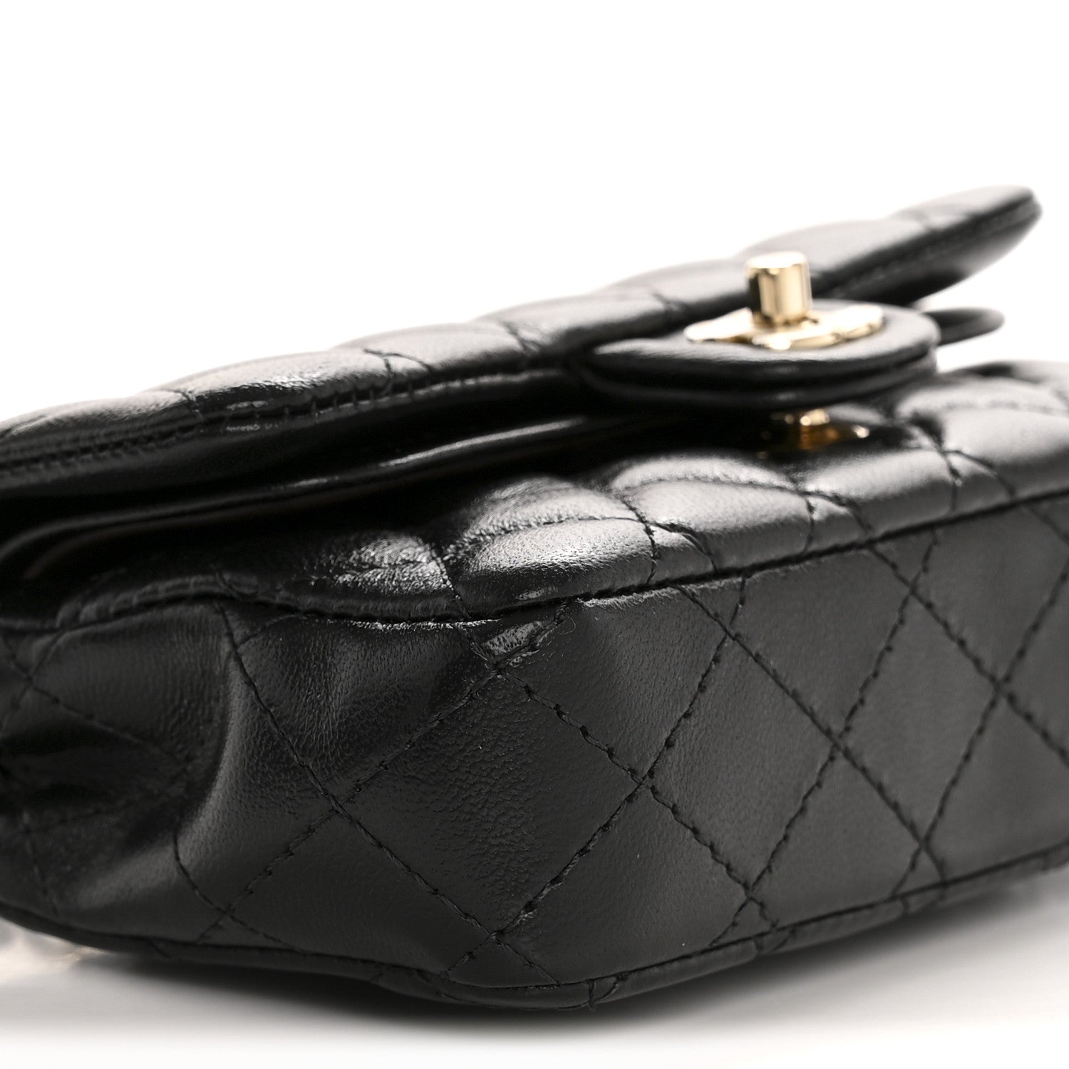 Chanel Lambskin Quilted Mini Flap Bag Charm With Hook Black 9 of 12