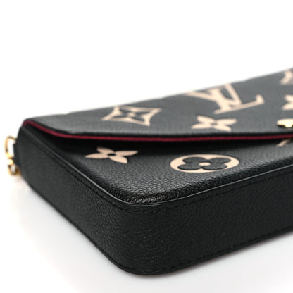 Louis Vuitton Empreinte Monogram Giant Felicie Pochette Black Beige 9 of 10