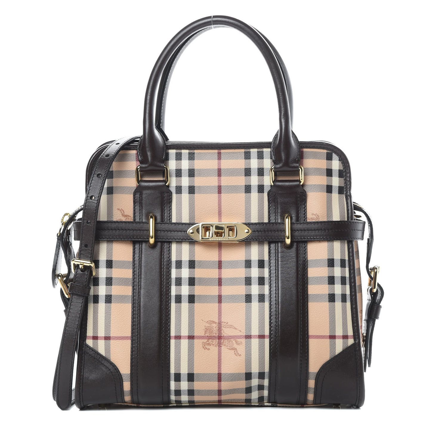 Haymarket Check Minford Portrait Tote Chocolate