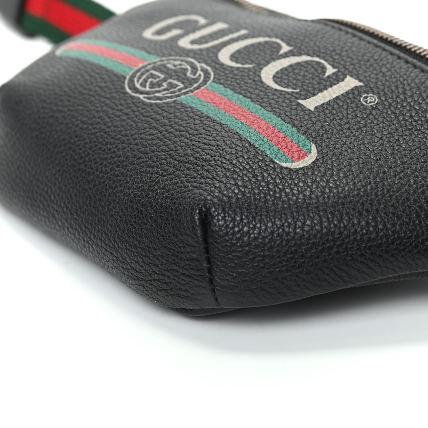 Gucci Grained Calfskin Small Logo Belt Bag Black 7 of 9
