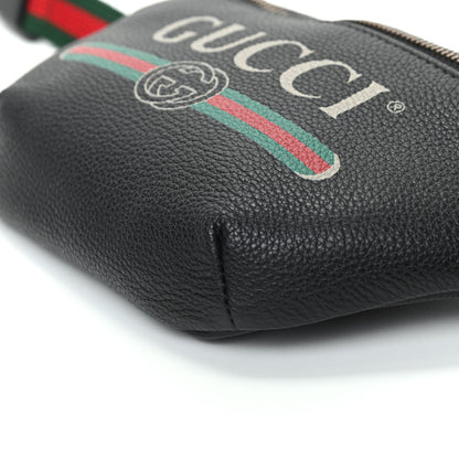 Gucci Grained Calfskin Small Logo Belt Bag Black 7 of 9
