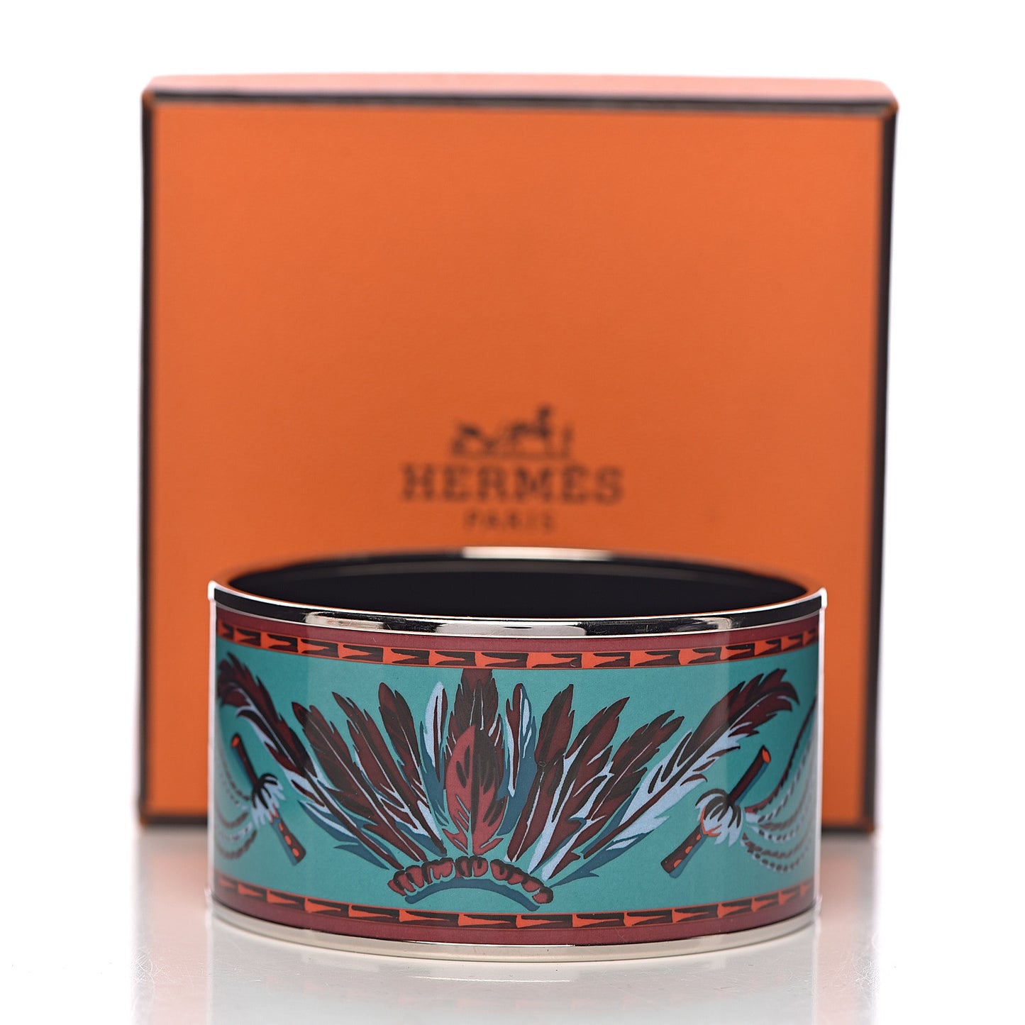 Enamel Printed Extra Wide Brazil Bracelet 65 Veneneux