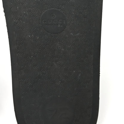 Gucci Rubber GG Monogram Perforated Womens Slide Sandals 37 Black 7 of 8