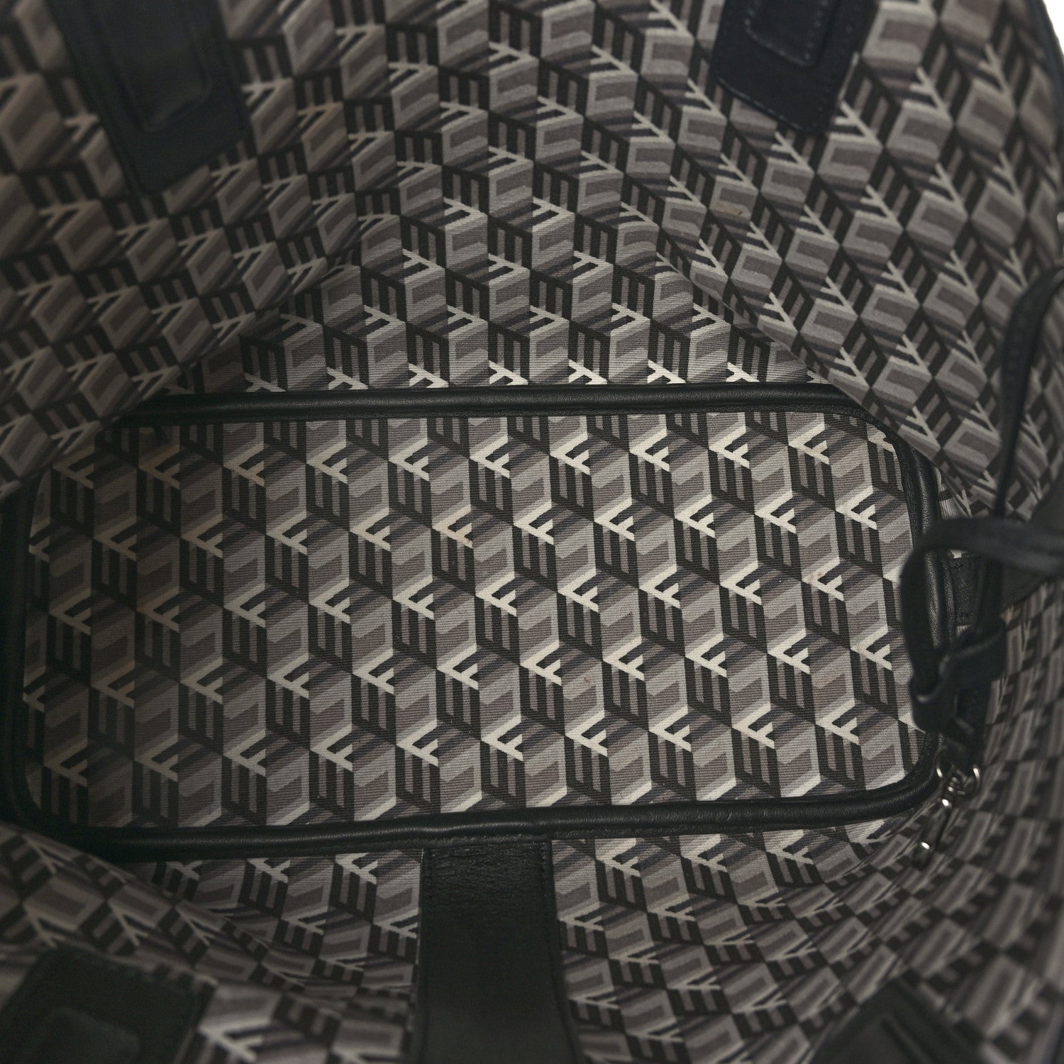 MCM Visetos Nappa Canvas Medium Reversible Shopper Tote Black 6 of 15