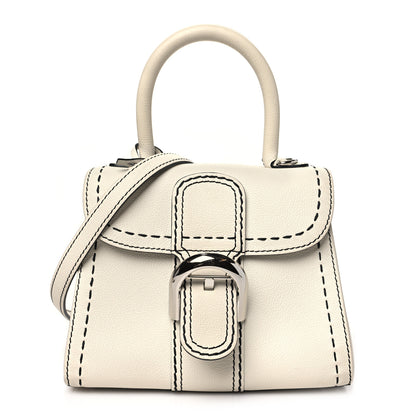 Delvaux Grained Rodeo Calfskin Surpique Mini Brillant Satchel White 1 of 12
