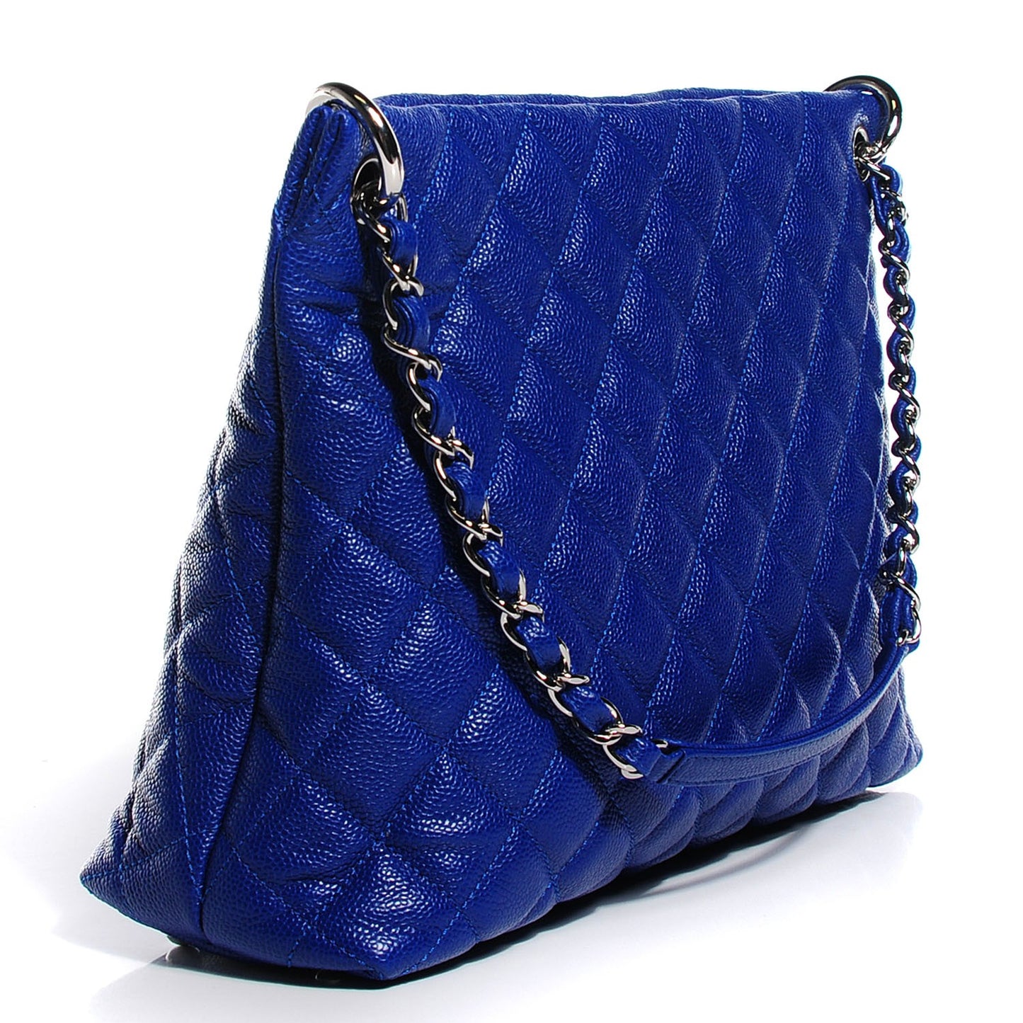 Caviar Quilted Easy Zip Tote Cobalt Blue