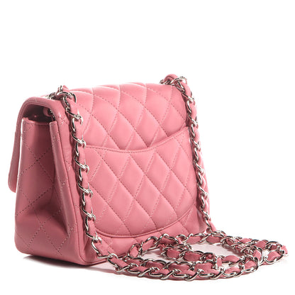 Chanel Lambskin Quilted Mini Square Flap Pink 3 of 8