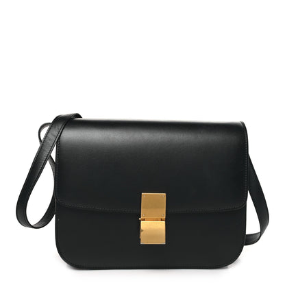 Celine Box Calfskin Medium Classic Box Flap Bag Black 1 of 9