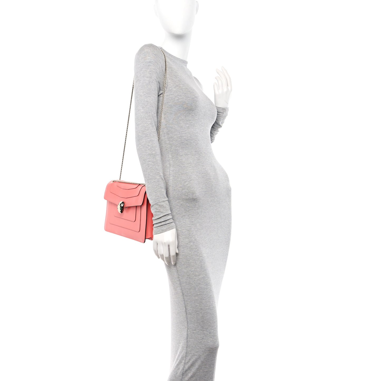 Calfskin Serpenti Forever Crossbody Flamingo Quartz
