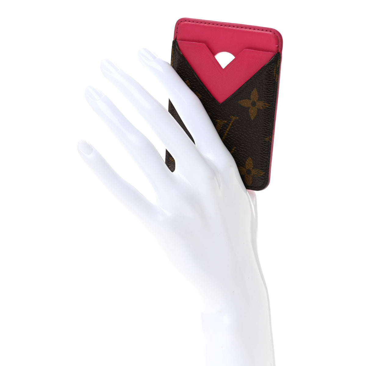 Louis Vuitton Monogram Macassar Magnetic Card Holder Pondichery Pink 2 of 8