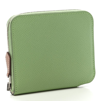 Hermes Epsom Silk'In Compact Wallet Vert Criquet 3 of 8