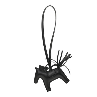 Hermes Milo Lambskin Grigri Rodeo Horse Bag Charm PM So Black 1 of 3