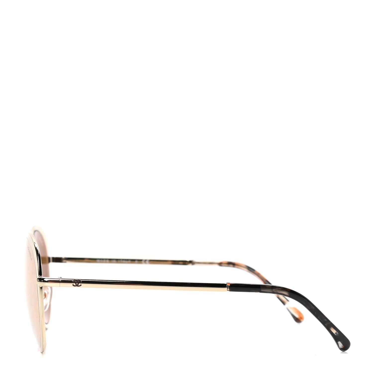 Chanel Metal Round Mirror Sunglasses 4206 Gold 3 of 5