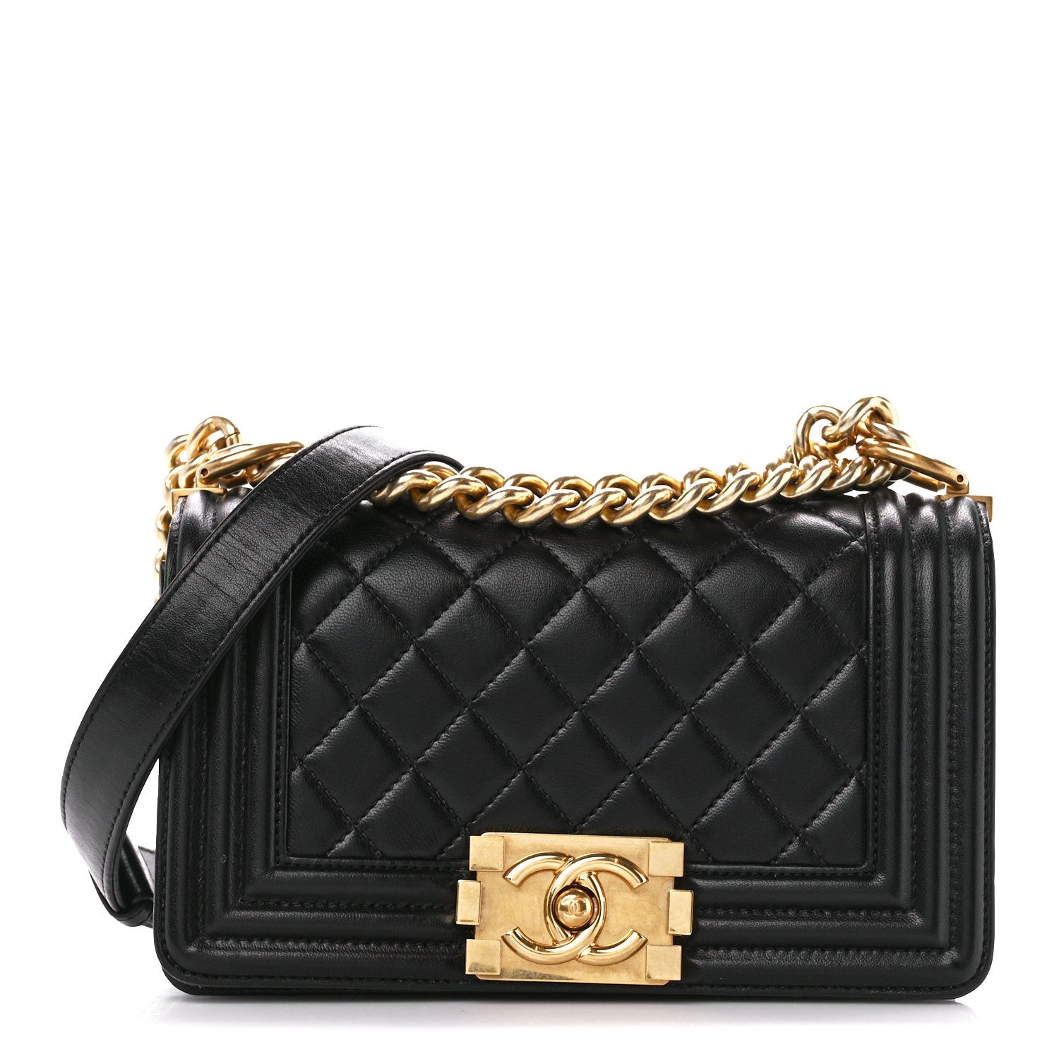 Chanel Lambskin Quilted Small Boy Flap Black 1 of 13