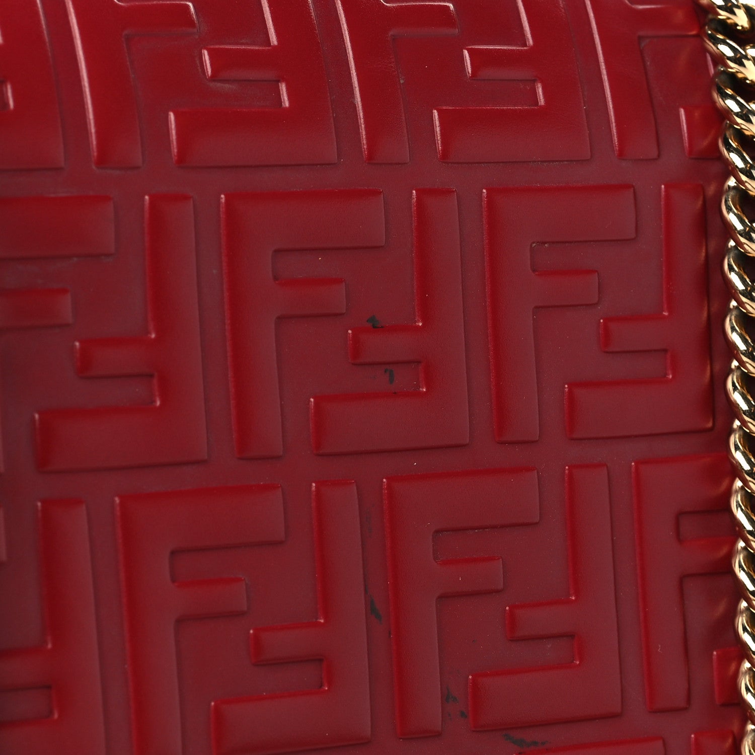 Fendi Vitello Liberty FF 1974 Embossed Small Kan U Shoulder Bag Fragola 12 of 12