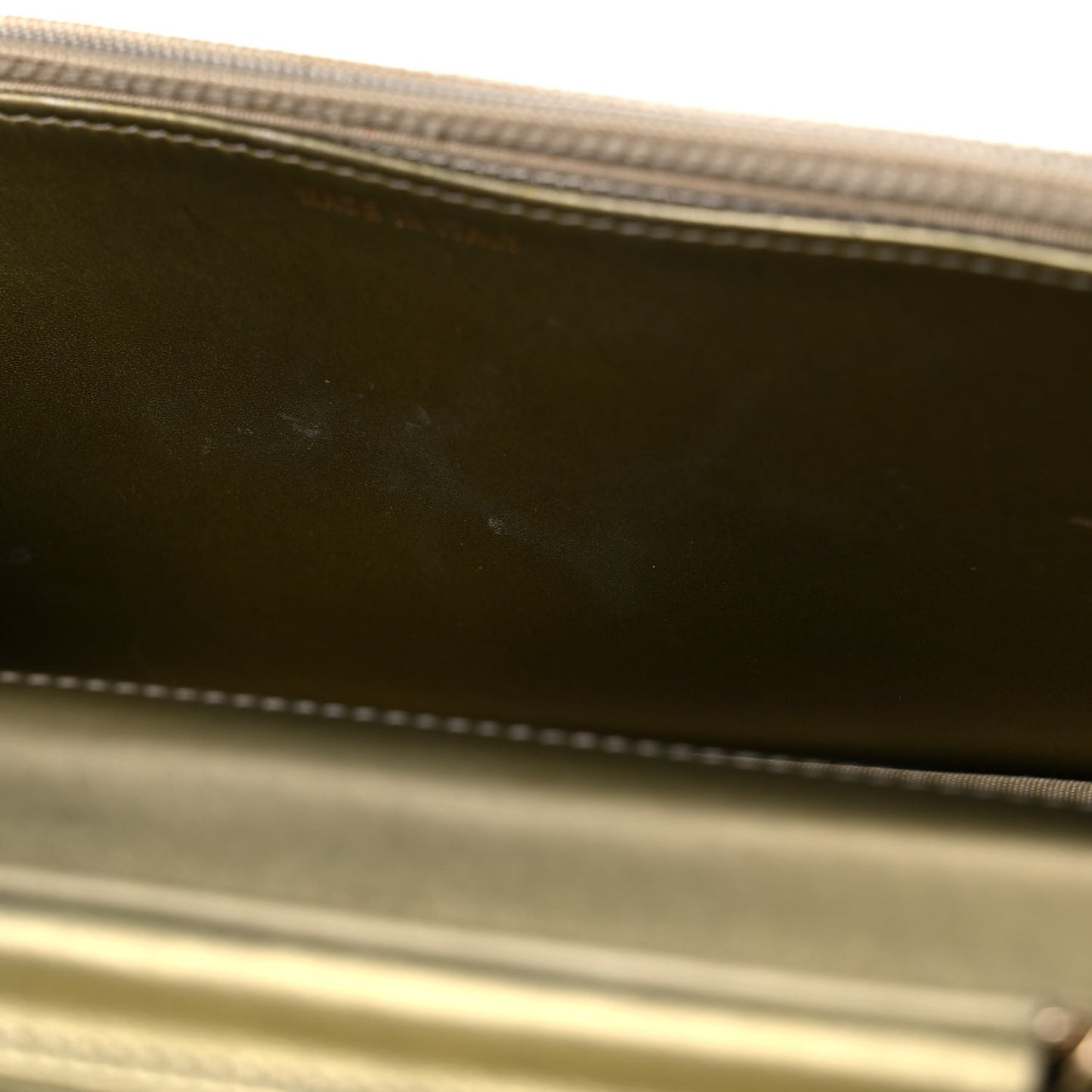 Metallic Aged Calfskin Quilted Reissue Wallet On Chain WOC Green