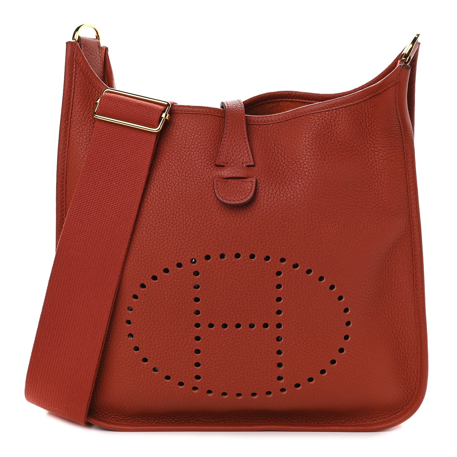 Hermes Taurillon Clemence Evelyne III PM Brique 1 of 9