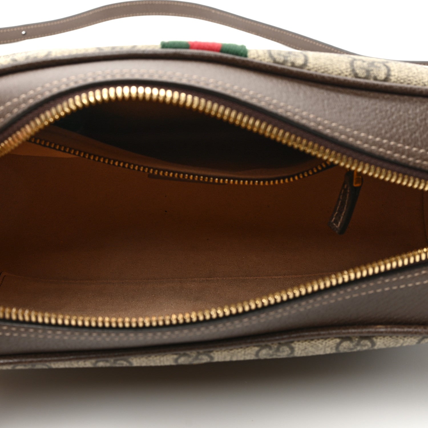 Gucci GG Supreme Monogram Web Small Ophidia Shoulder Bag Brown 5 of 9