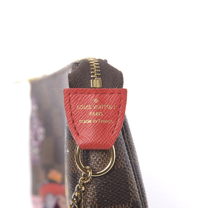 Louis Vuitton Damier Ebene 2019 Christmas Animation Mini Pochette Accessories Red 7 of 8