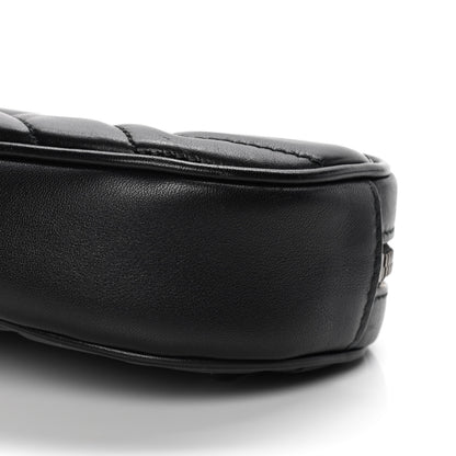 Gucci Calfskin Matelasse GG Marmont Belt Bag 70 28 Black 9 of 9