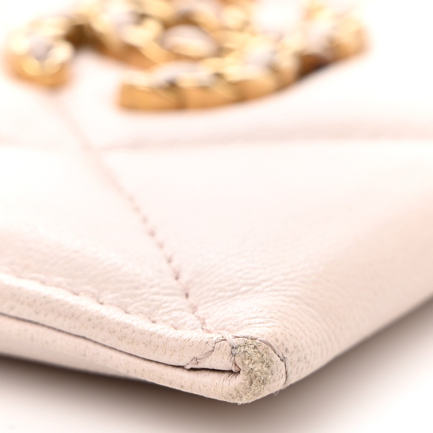 Chanel Lambskin Quilted Chanel 19 Card Holder Light Pink 10 of 12