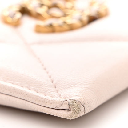 Chanel Lambskin Quilted Chanel 19 Card Holder Light Pink 10 of 12