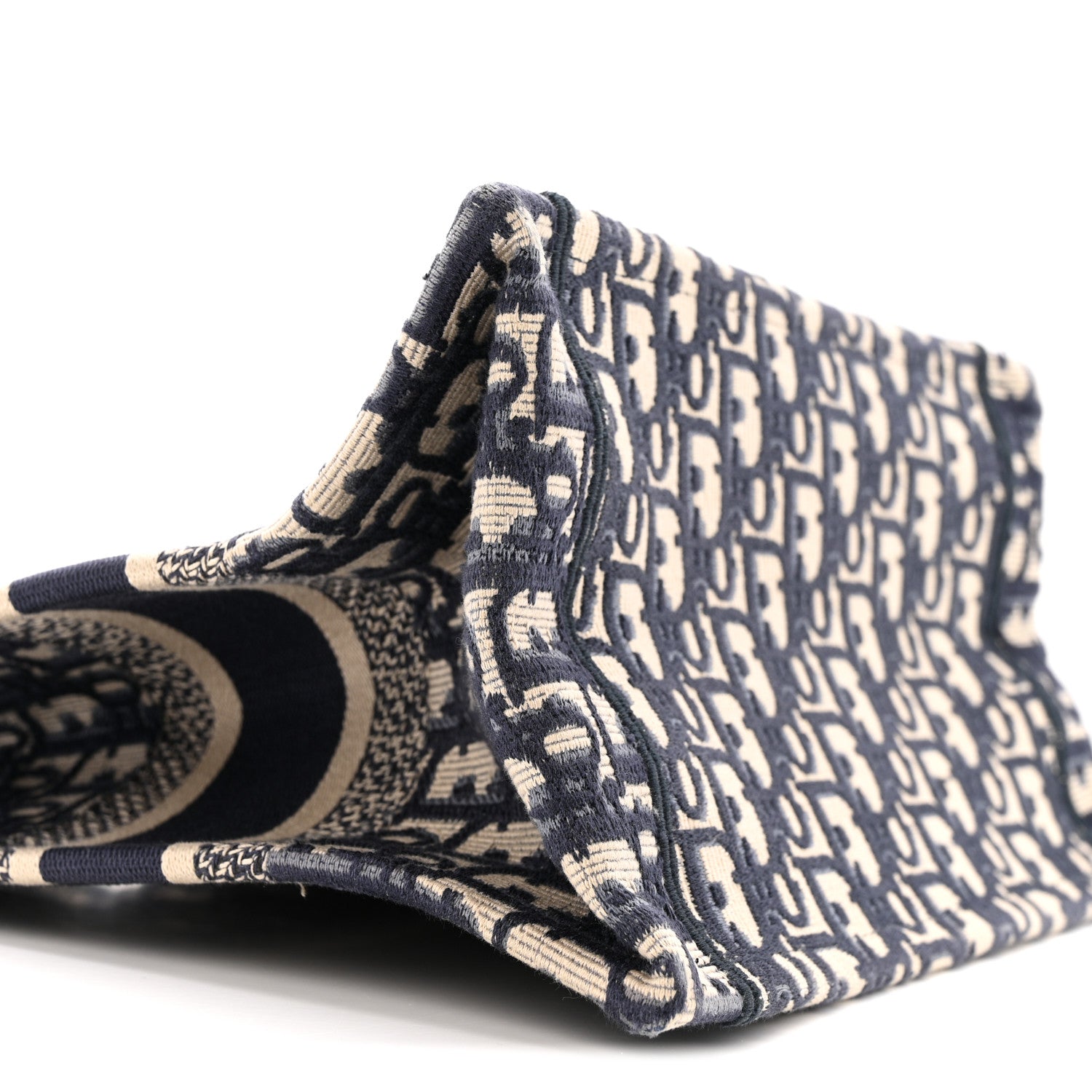 Christian Dior Oblique Small Book Tote Blue Multicolor 9 of 15