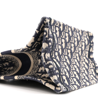 Christian Dior Oblique Small Book Tote Blue Multicolor 9 of 15