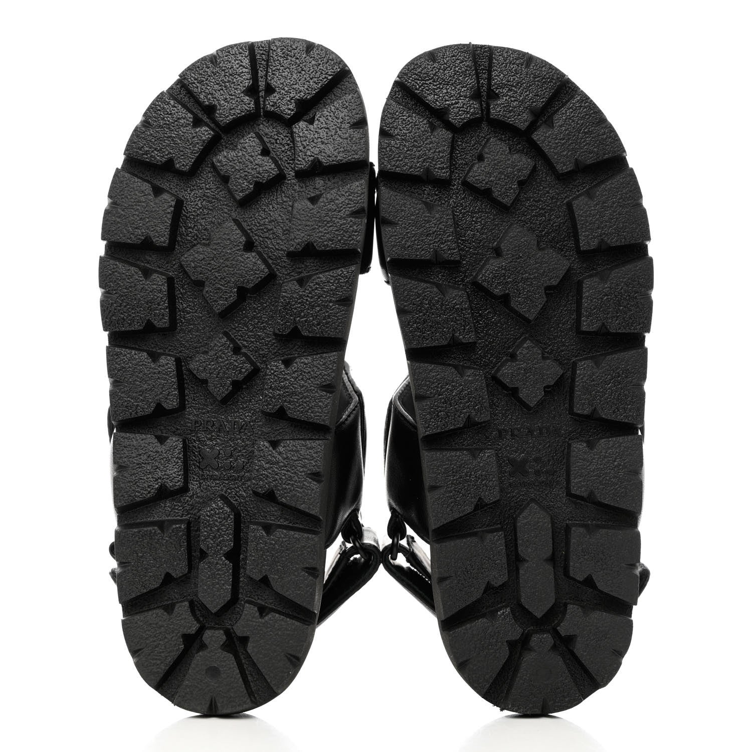 Prada Nappa Logo Quilted 20mm Sport Sandals 37 Black 5 of 10