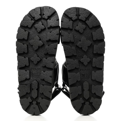 Prada Nappa Logo Quilted 20mm Sport Sandals 37 Black 5 of 10