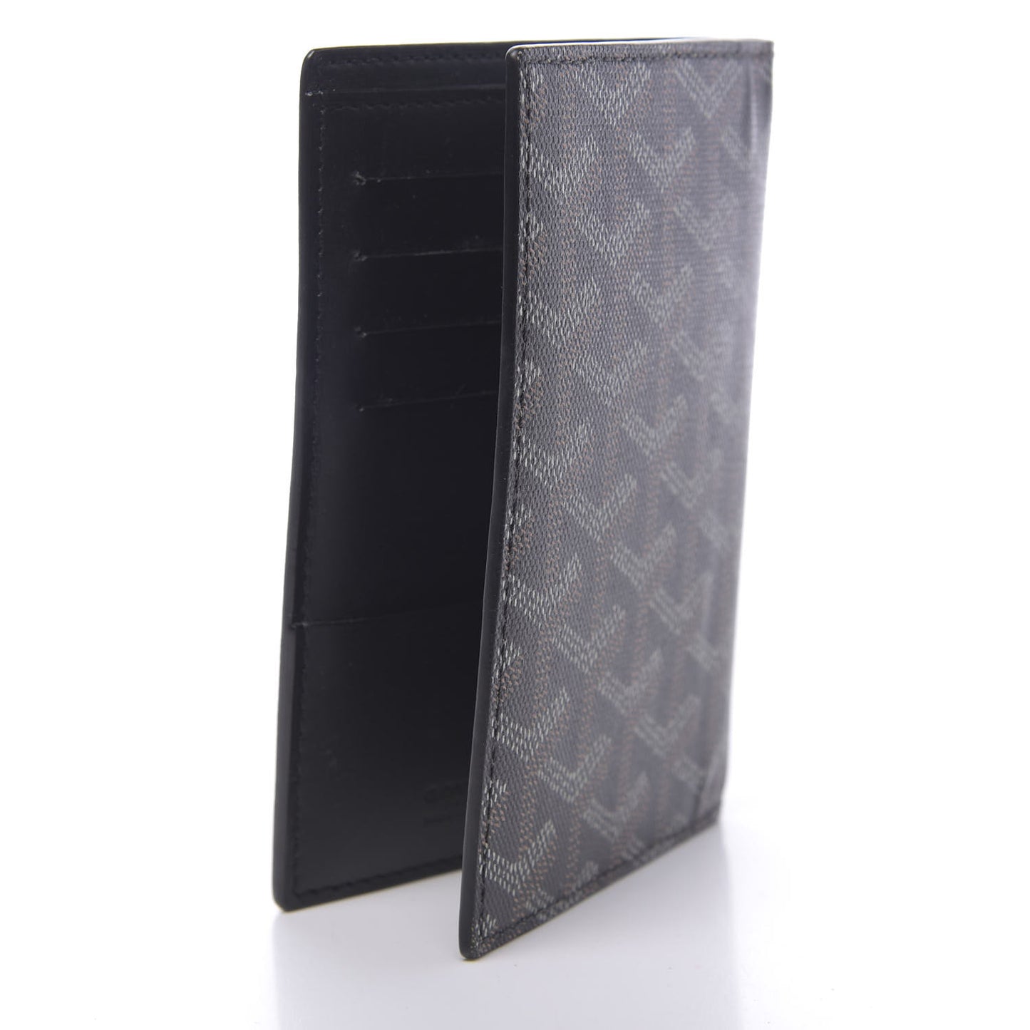 Goyardine Passport Holder Black