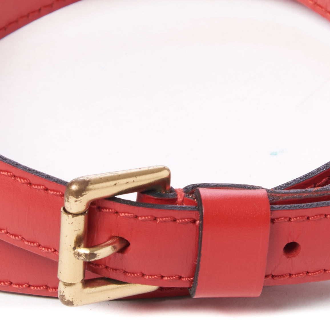 Louis Vuitton Calfskin 16mm Adjustable Shoulder Strap Red 4 of 4