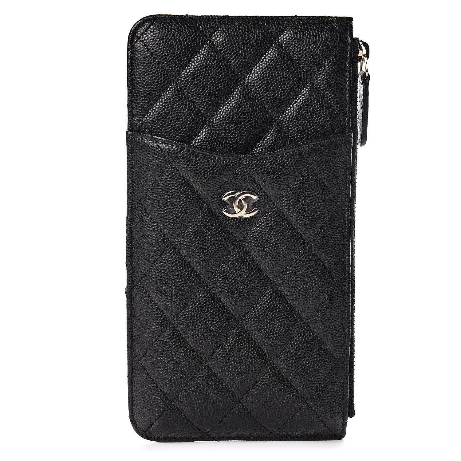 Chanel Caviar Quilted Classic Flat Wallet Pouch Black 1 of 8
