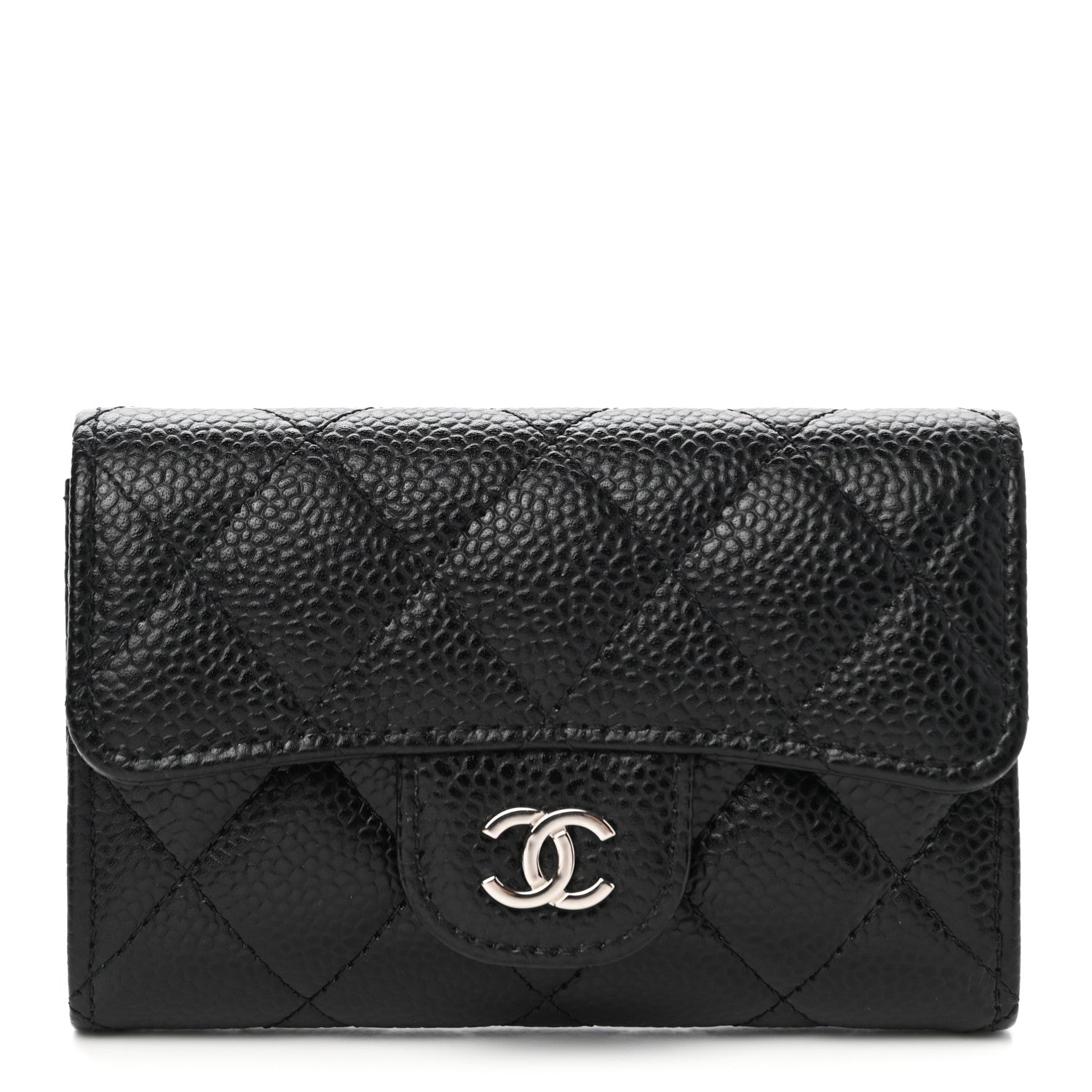 Chanel Caviar Quilted Flap Card Holder Black 1 of 8