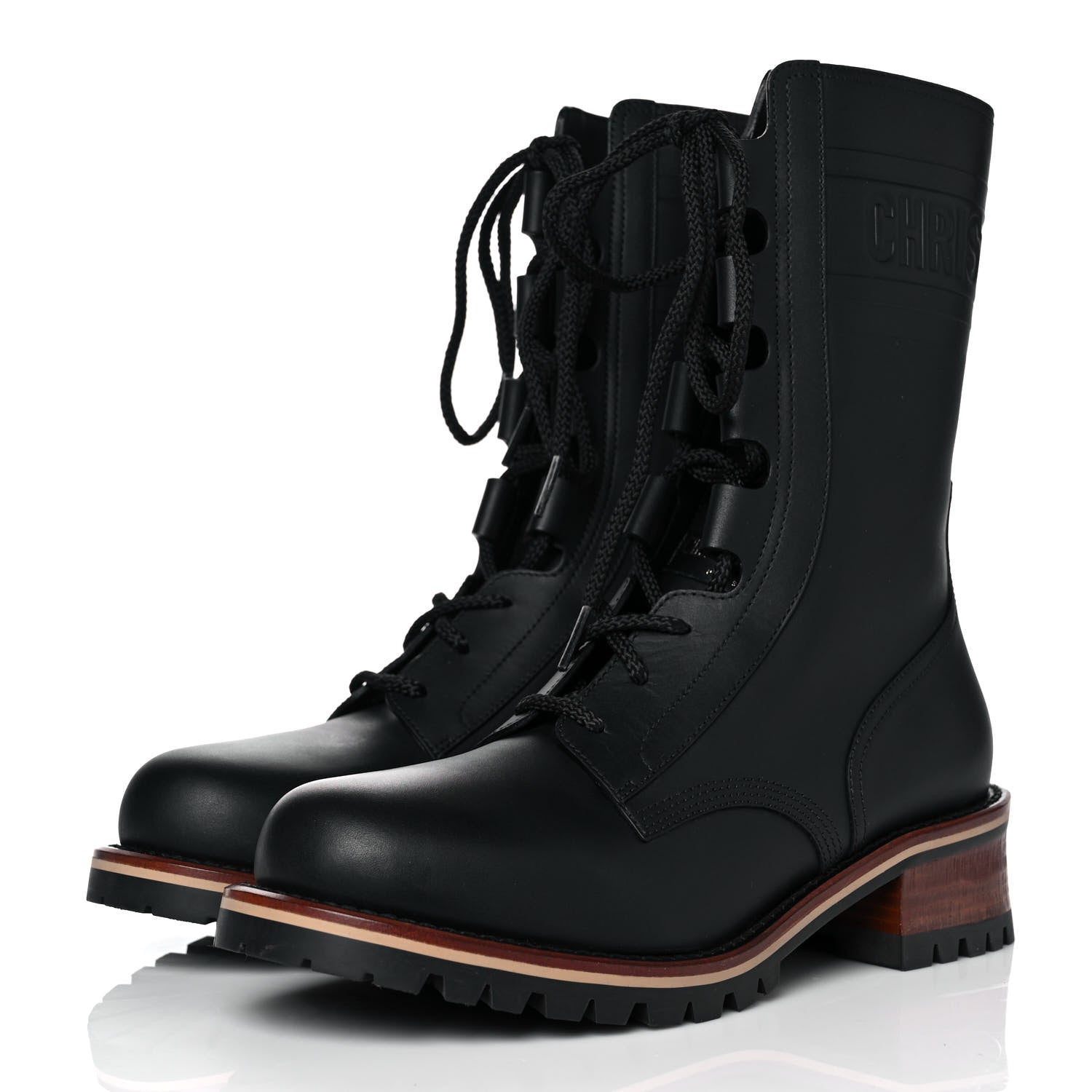 Christian Dior Calfskin Dior Quest 35mm Hiking Boots 38.5 Black 3 of 7