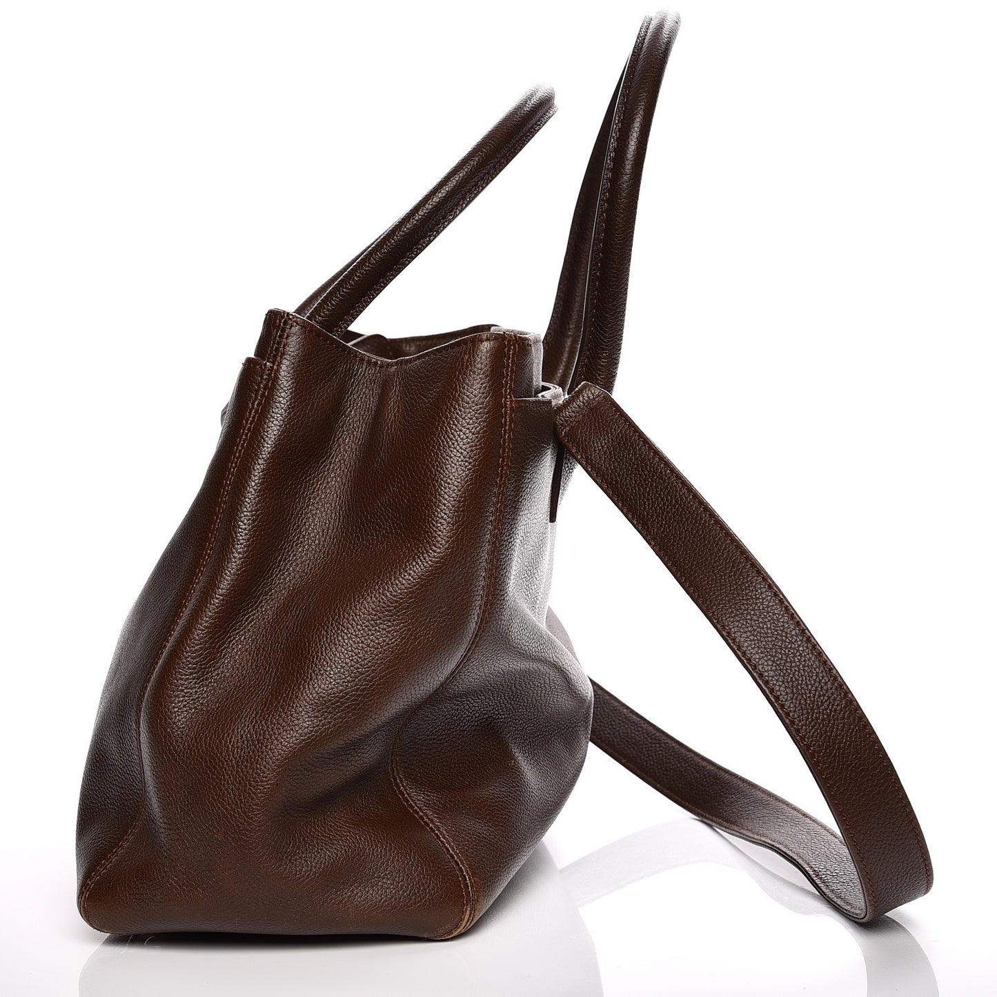 Calfskin Cerf Executive Shopper Tote Brown