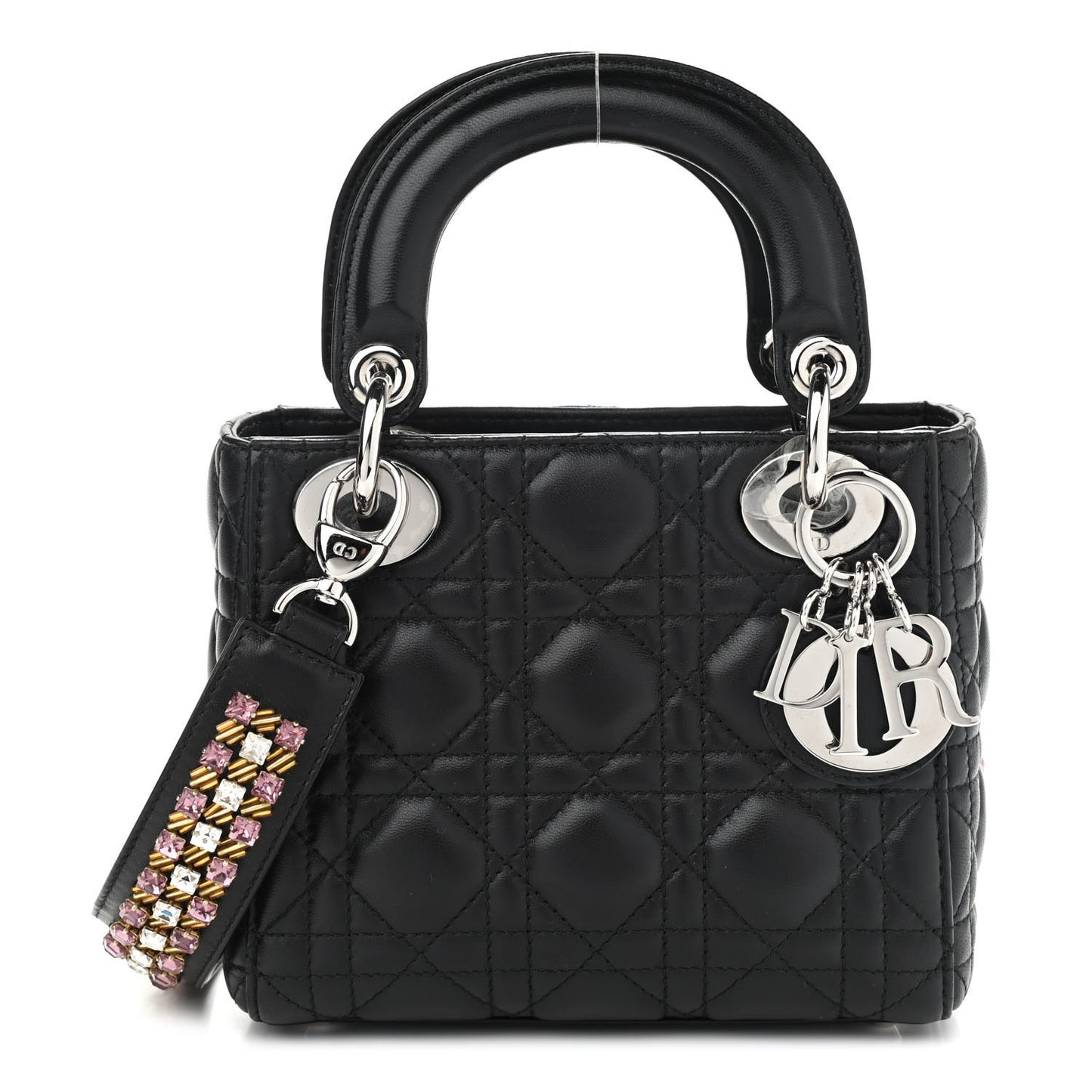 Lambskin Cannage Mini Lady Dior Black