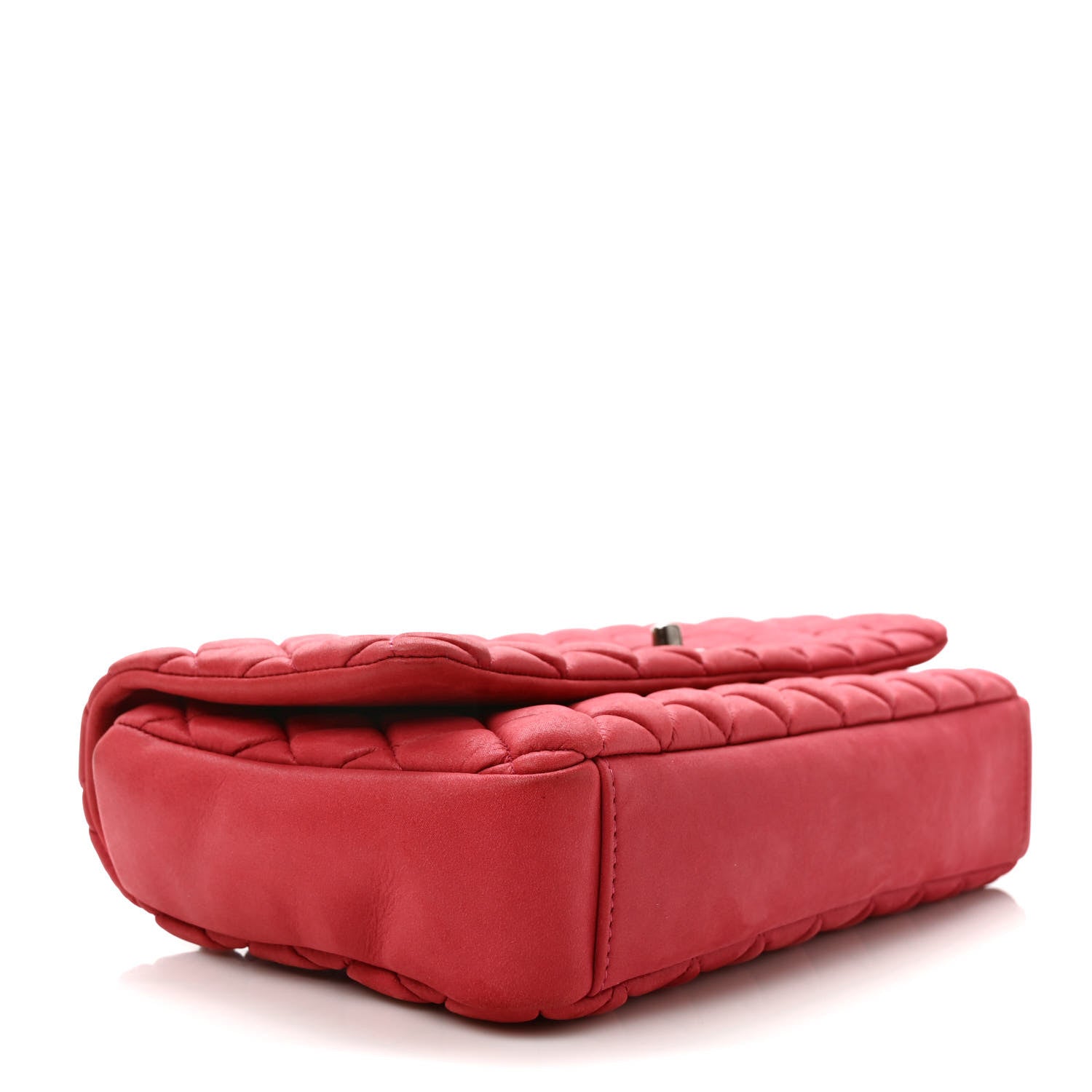 Chanel Iridescent Calfskin Small New Bubble Quilt Flap Fuchsia 4 of 8
