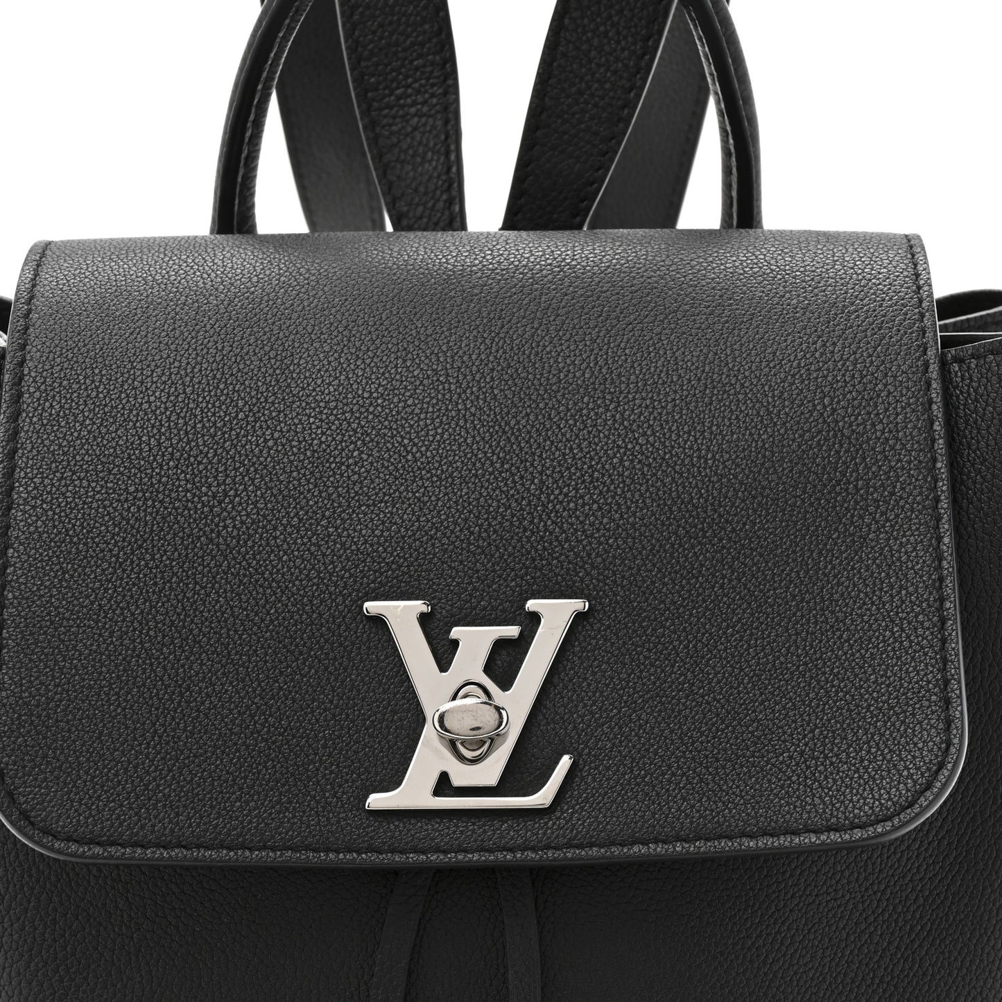 Calfskin Lockme Backpack Black
