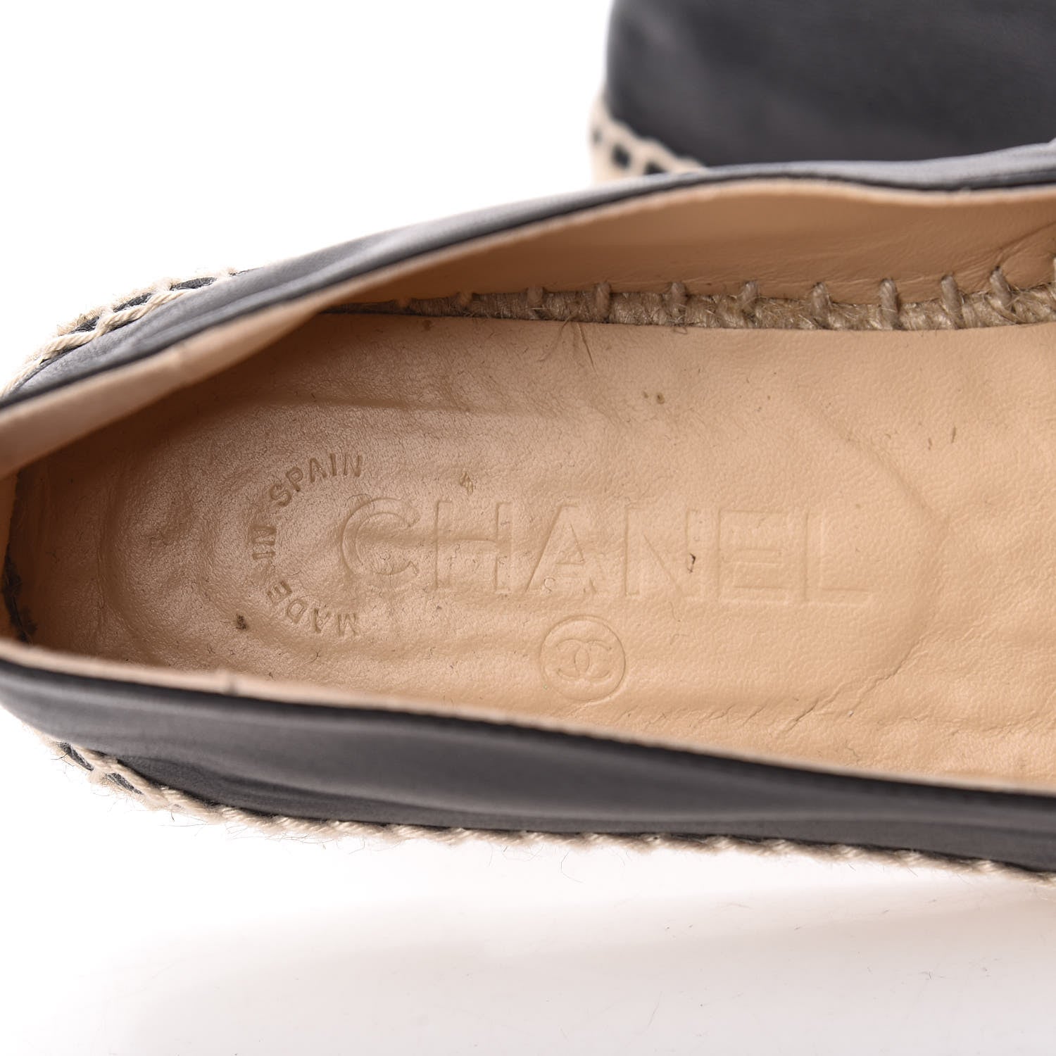 Chanel Lambskin CC Espadrilles 38 Black 8 of 11