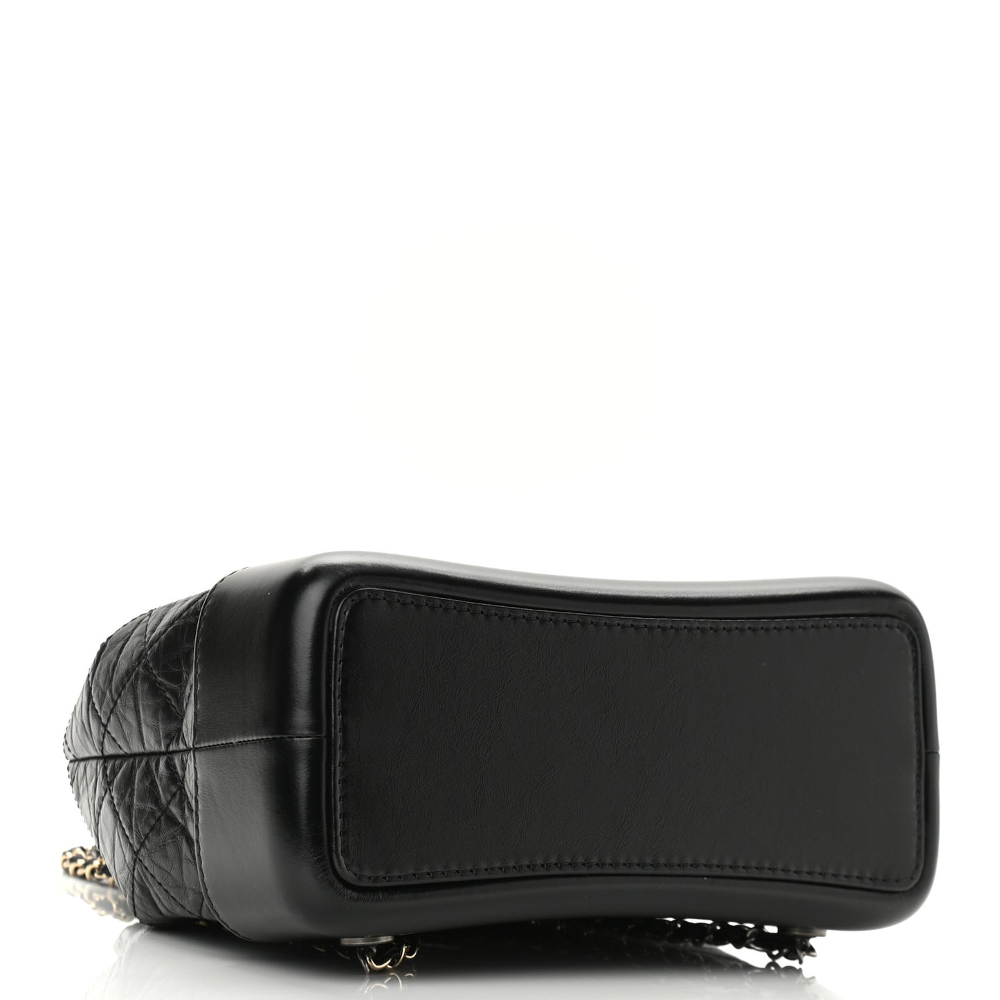 Aged Calfskin Quilted Small Gabrielle Backpack Black