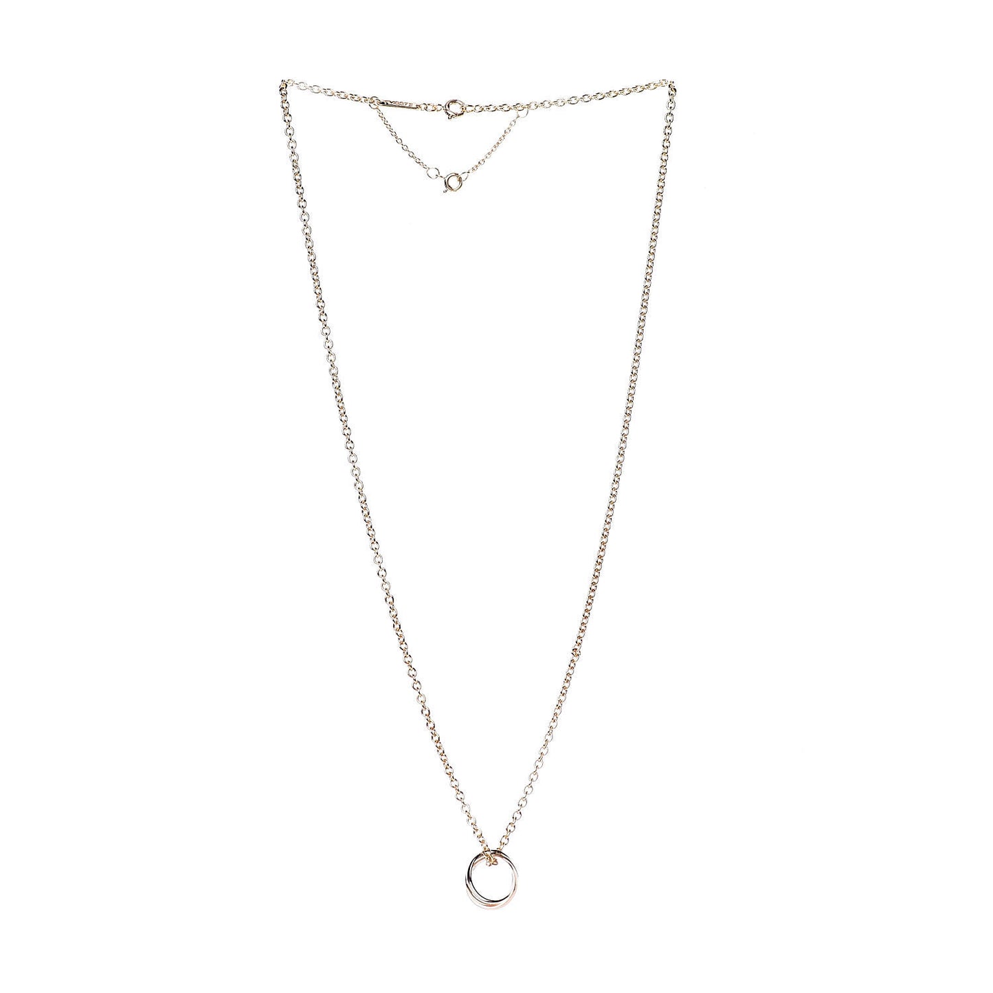 18K Pink Yellow White Gold Baby Trinity Pendant Necklace
