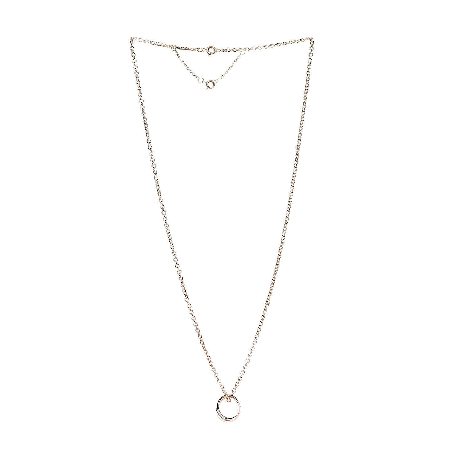 Cartier 18K Pink Yellow White Gold Baby Trinity Pendant Necklace 3 of 6