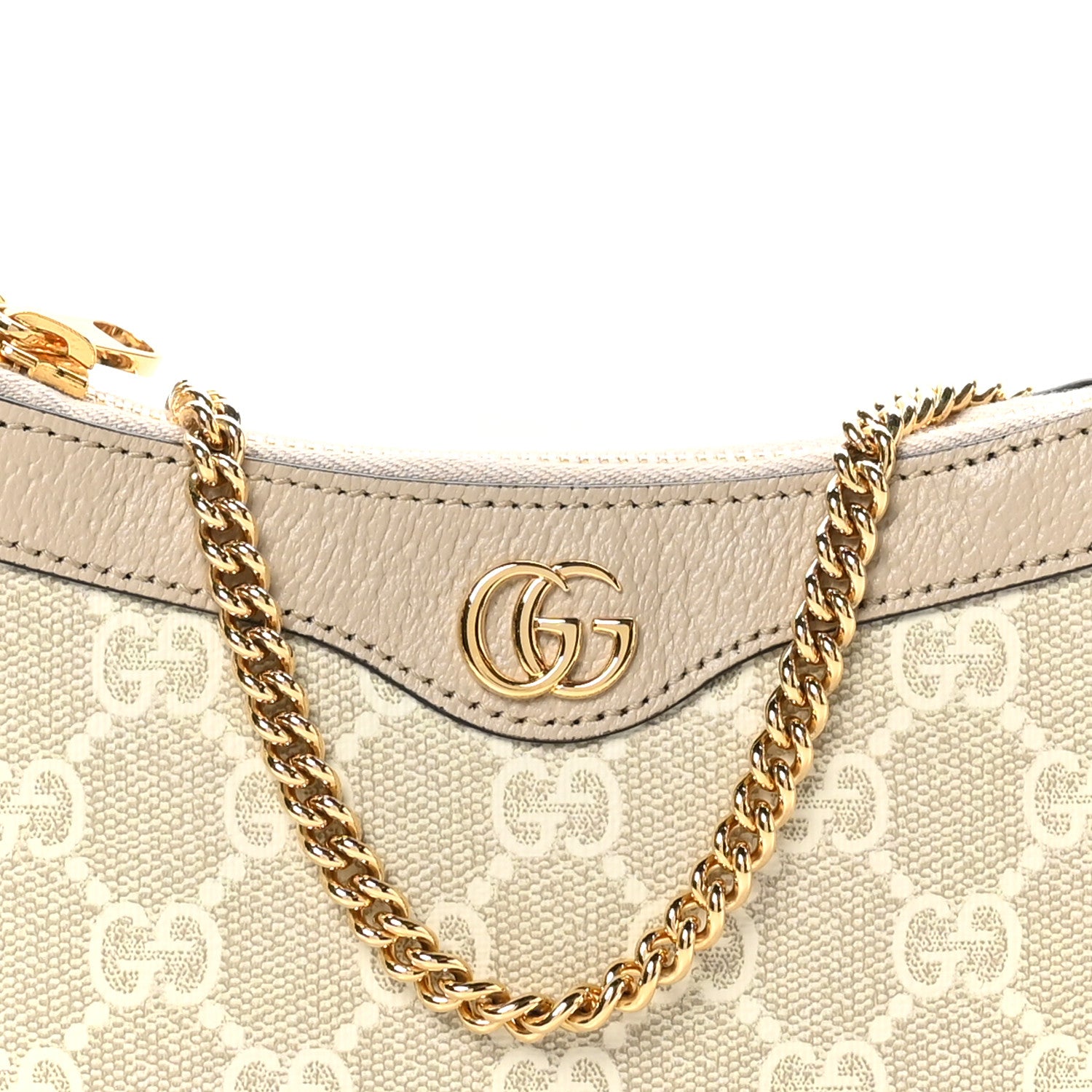 Gucci GG Supreme Monogram Textured Dollar Calfskin Web Mini