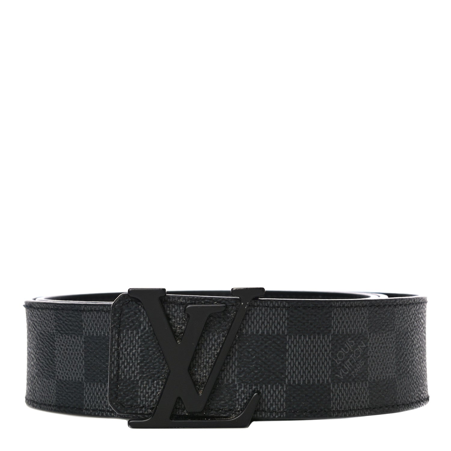 Louis Vuitton Damier Graphite 40mm LV Initiales Belt 100 40 1 of 12