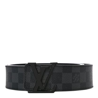 Louis Vuitton Damier Graphite 40mm LV Initiales Belt 100 40 1 of 12