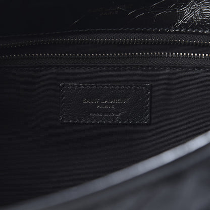 Saint Laurent Crinkled Calfskin Matelasse Monogram Large Niki Chain Satchel Black 6 of 10