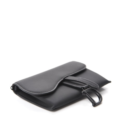 Christian Dior Ultra Matte Calfskin Nano Saddle Chain Pouch Black 4 of 11