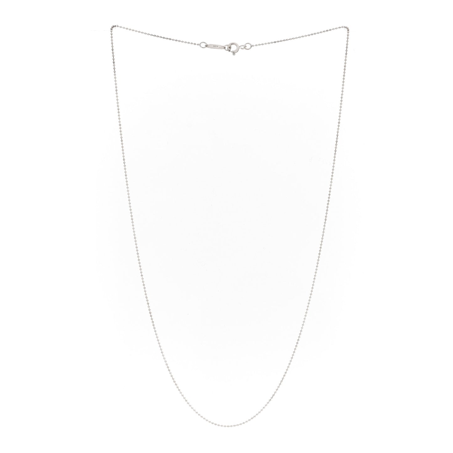 Sterling Silver 1.2mm Bead Chain Necklace 18"